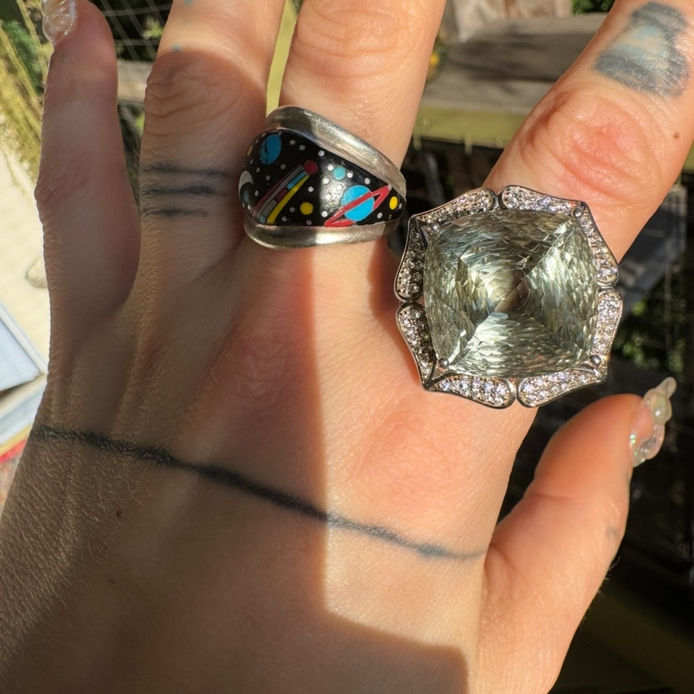 Stunning Sterling Silver Statement Ring With Extr… - image 7